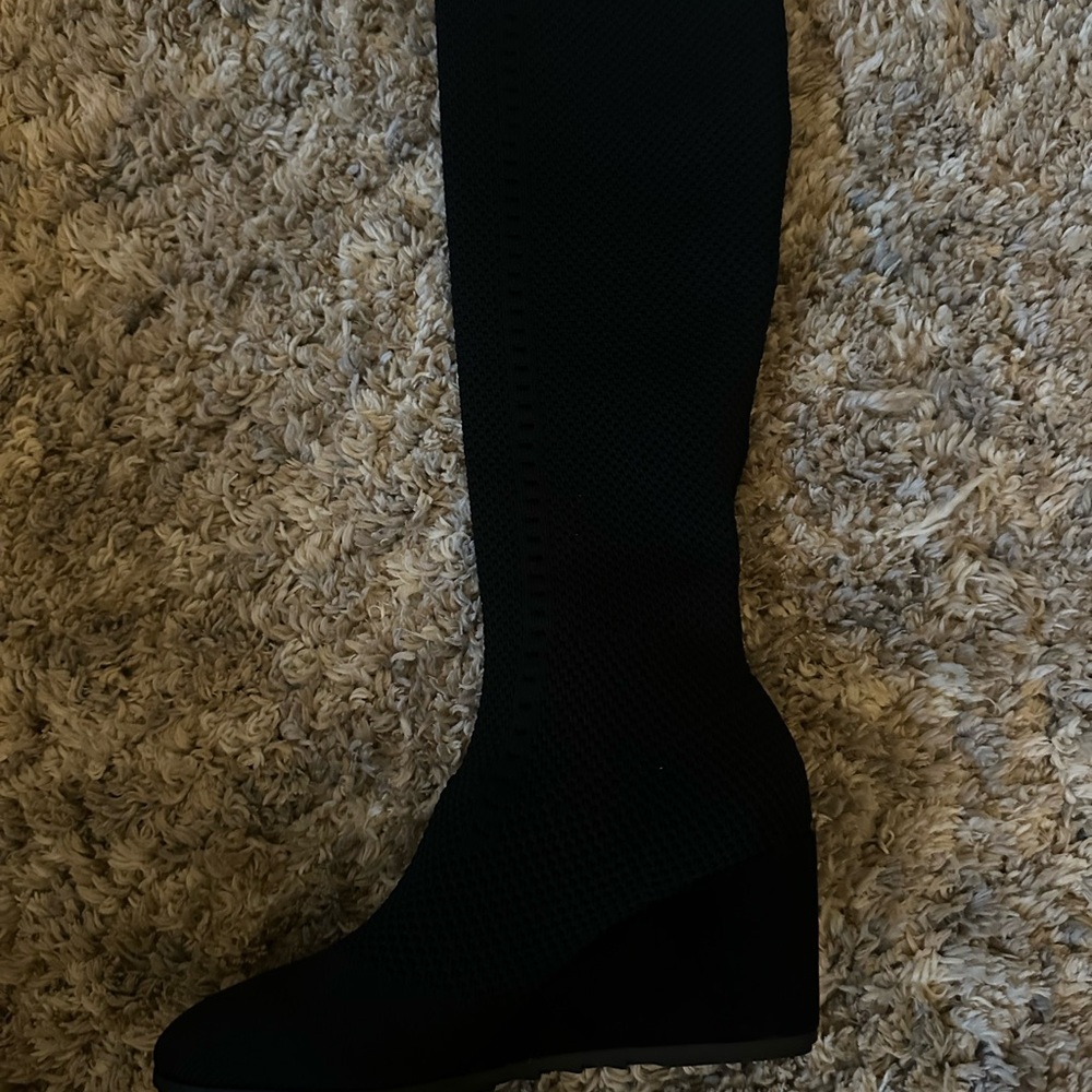 Eileen Fisher Black Stretch Boots